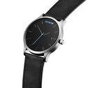 Classic Black Silver Men's Watch, 45mm