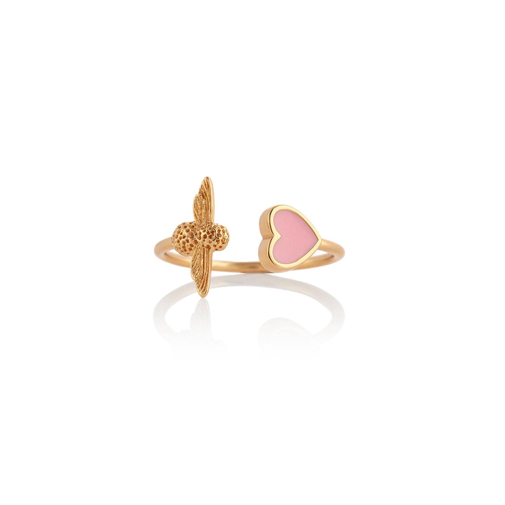 Olivia Burton Love Bug Ring Pink & Gold