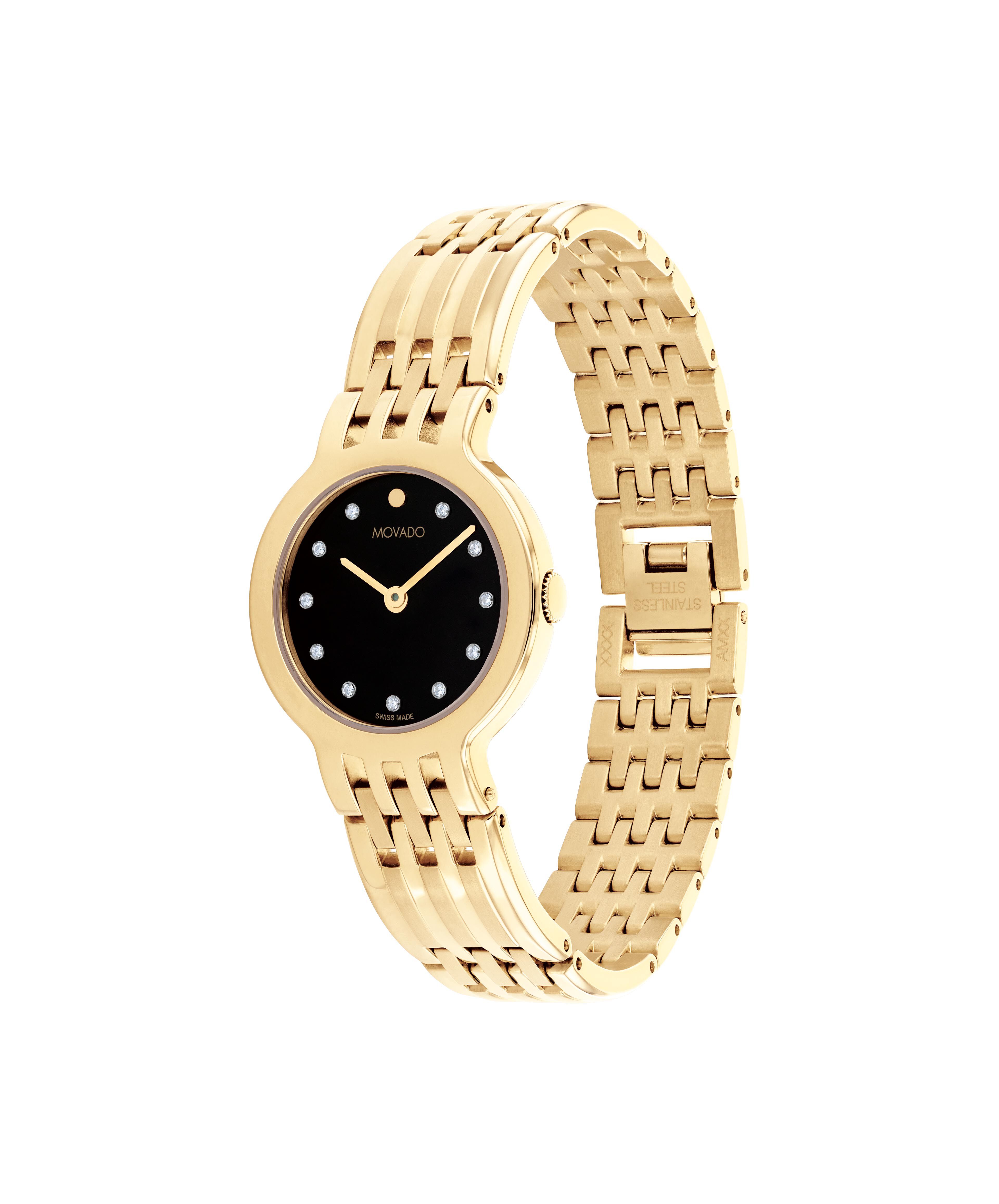 Movado white ceramic diamond watch clearance
