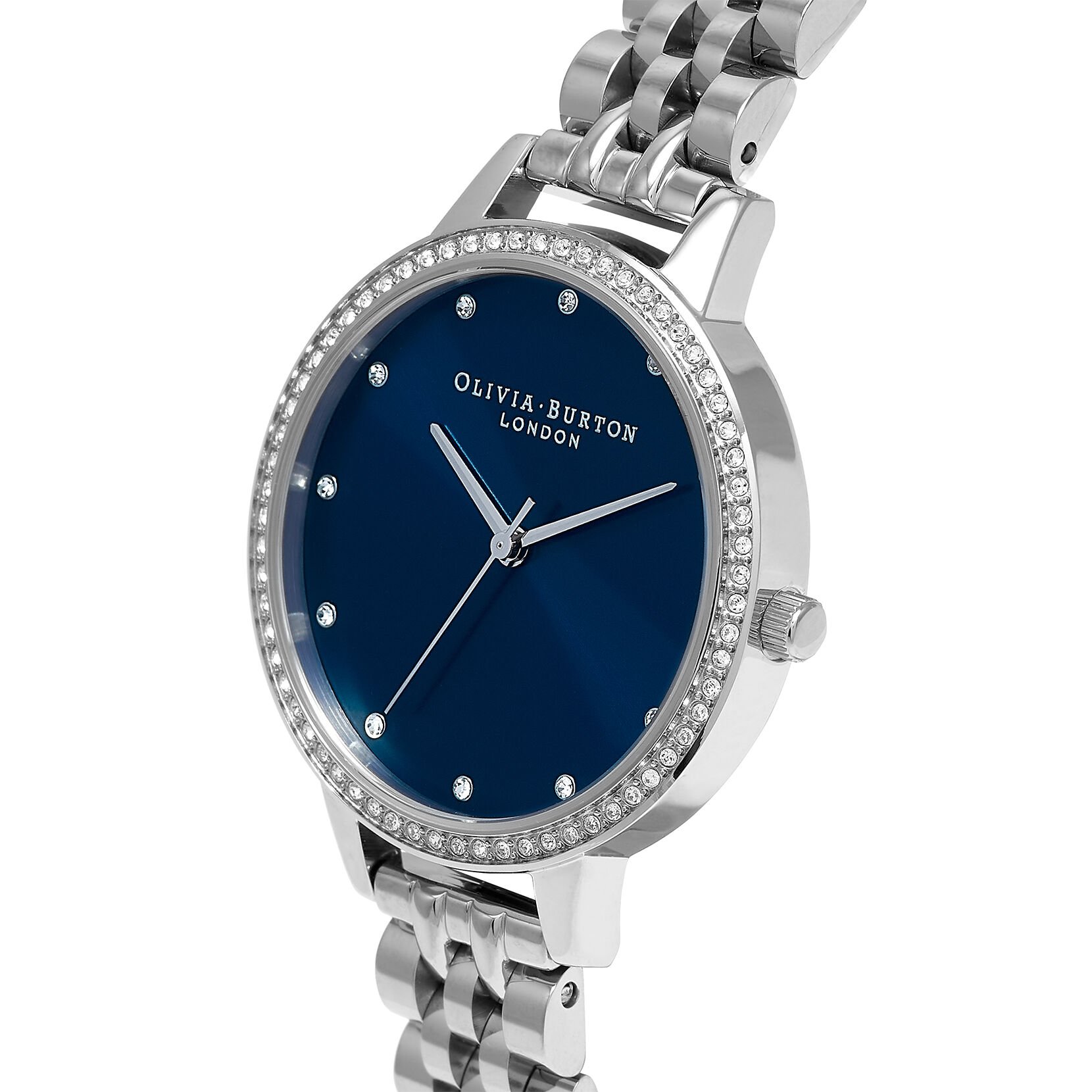 Classics 34mm Black & Silver Bracelet Watch | Olivia Burton