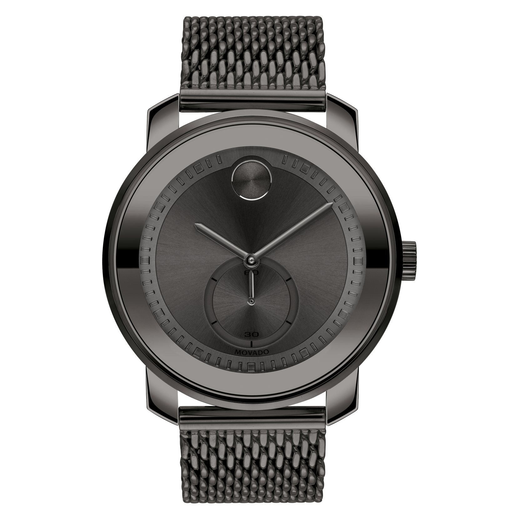 Movado black mesh watch clearance