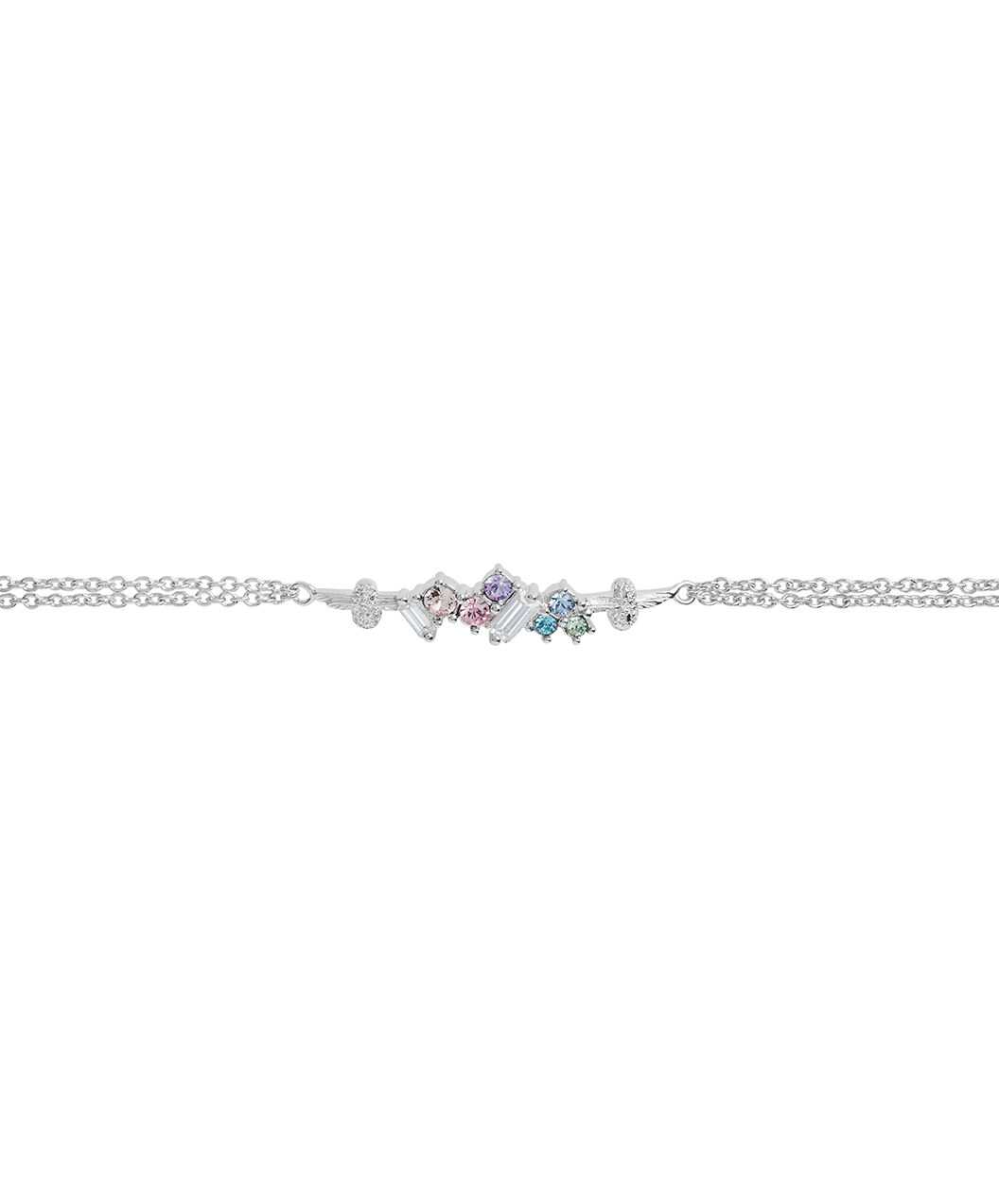 Olivia Burton Movado Company Store Rainbow Bee Chain Bracelet Silver