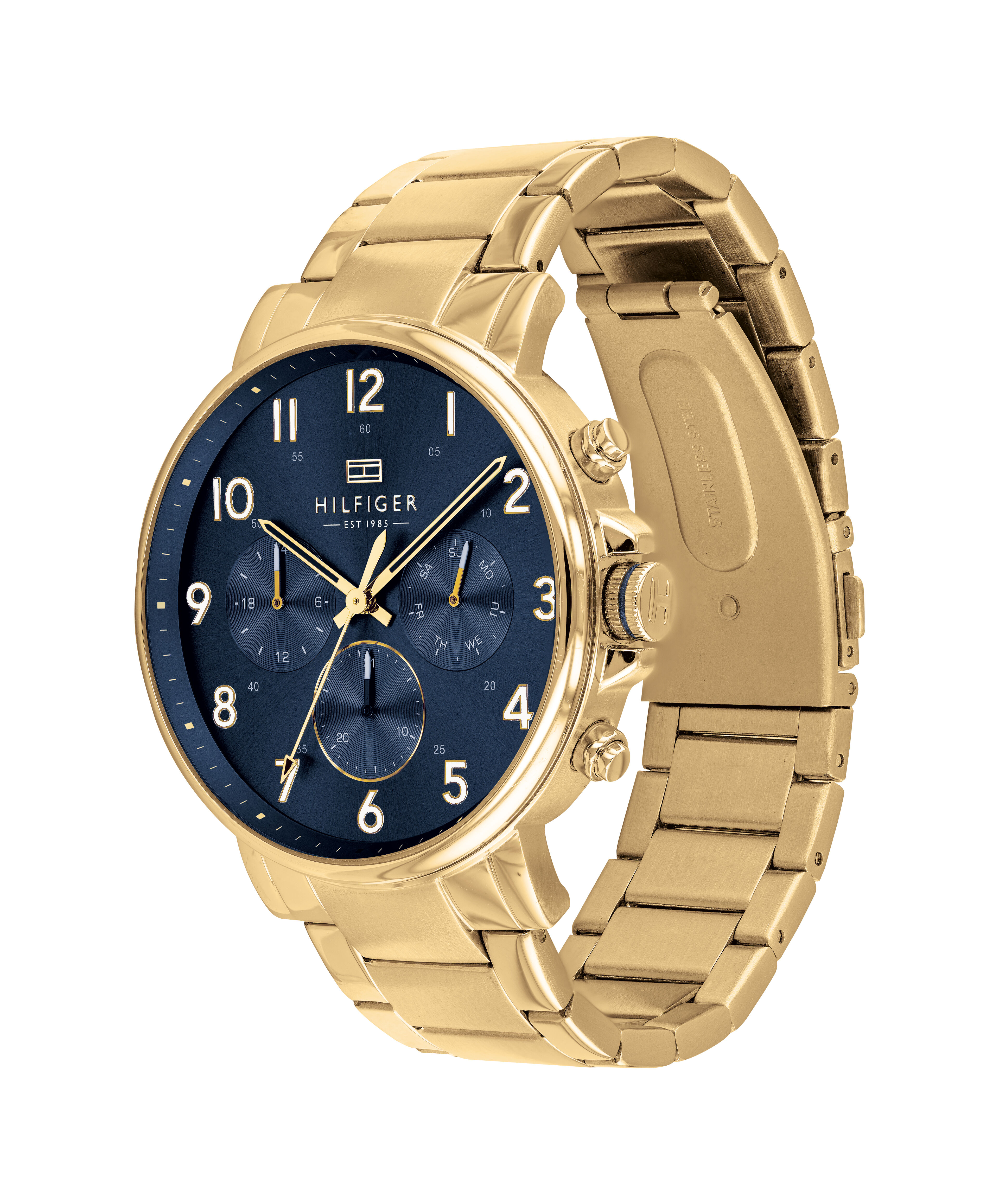 Tommy hilfiger watch gold blue deals
