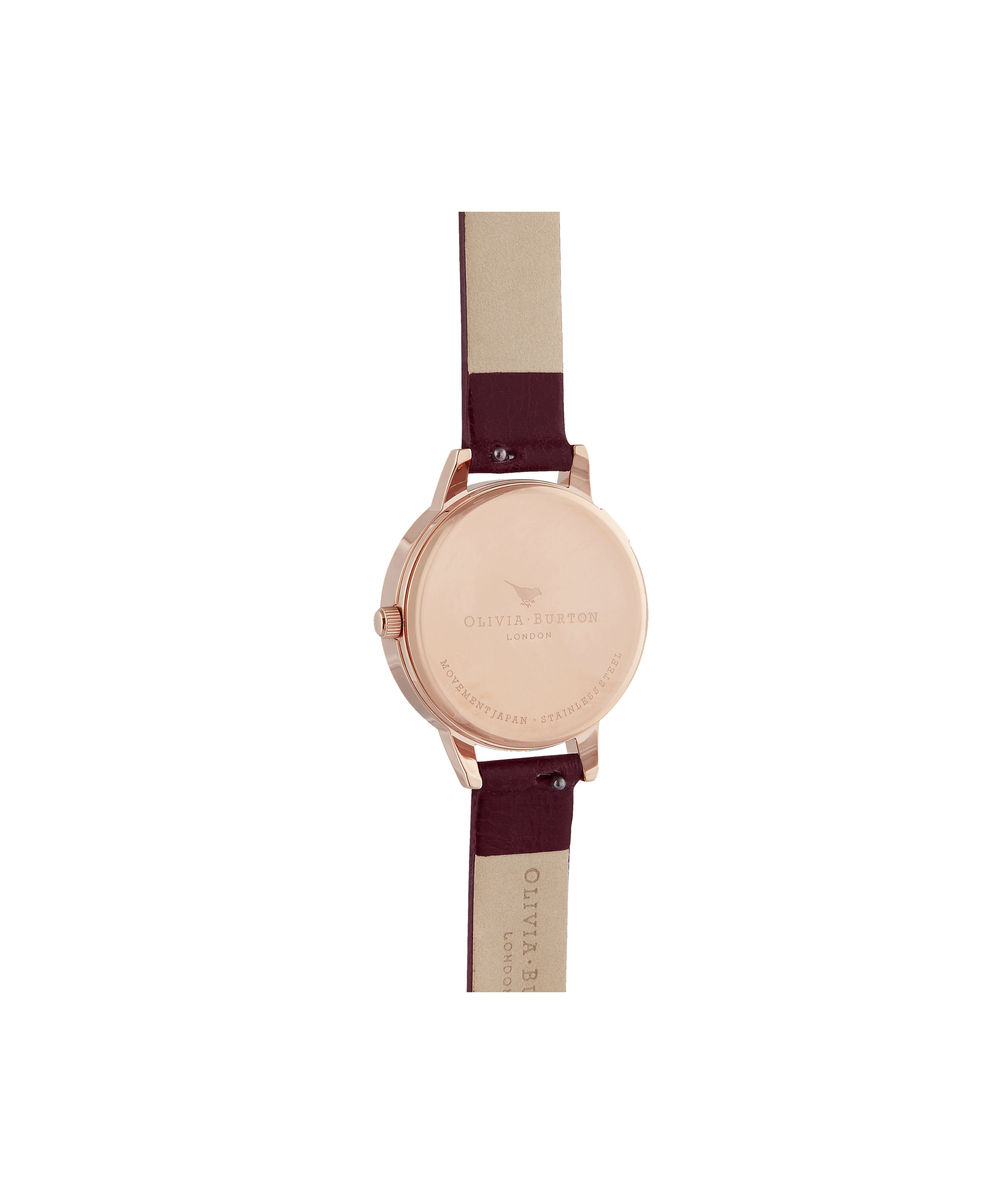 Olivia burton burgundy watch hot sale