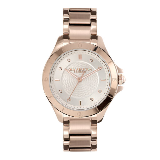 Guilloche Metallic Women's Watch, 36mm