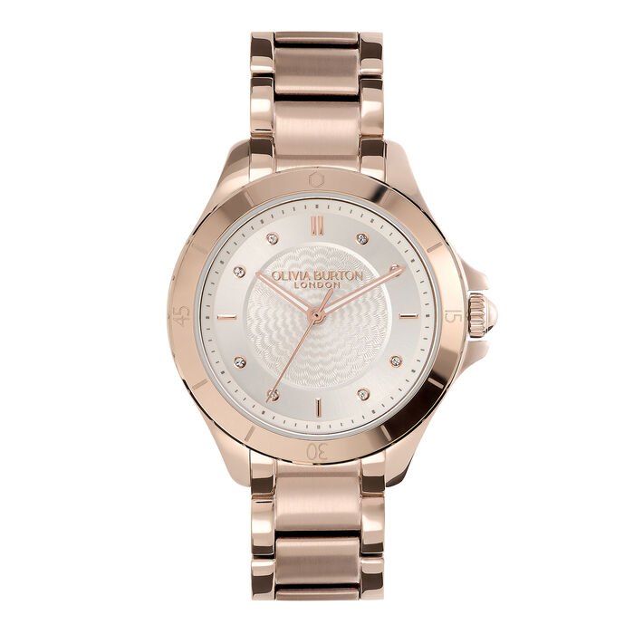 Guilloche Metallic Women's Watch, 36mm