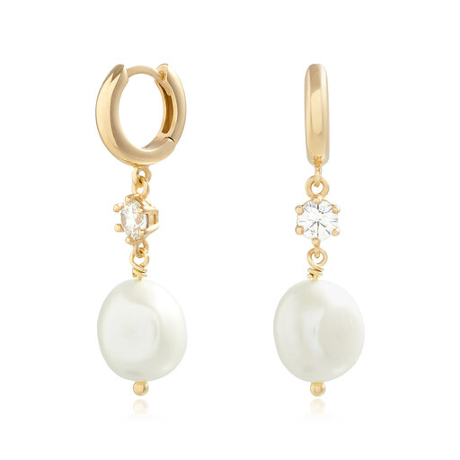 Pearl Hoop Women's Earrings