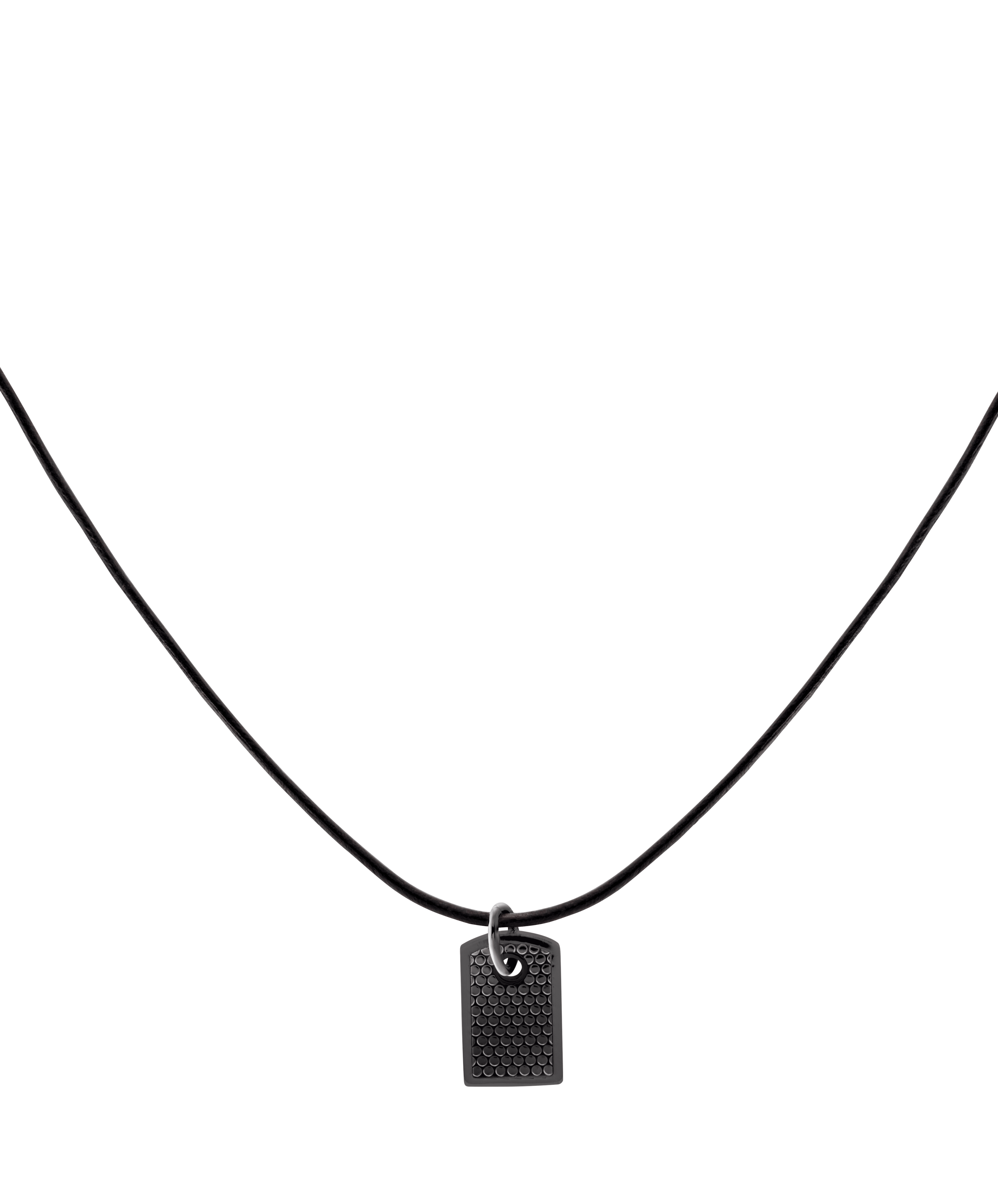 Men's Cord Necklace Black Ion Plating Stainless Steel 23