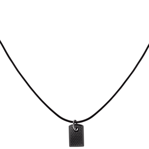 Micro Tag on Cord Men's Necklace