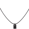 Micro Tag on Cord Men's Necklace