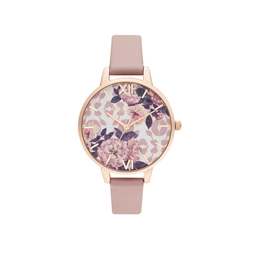 Wildflower Women's Vegan Watch & 3D Bee Bracelet Gift Set, 34mm
