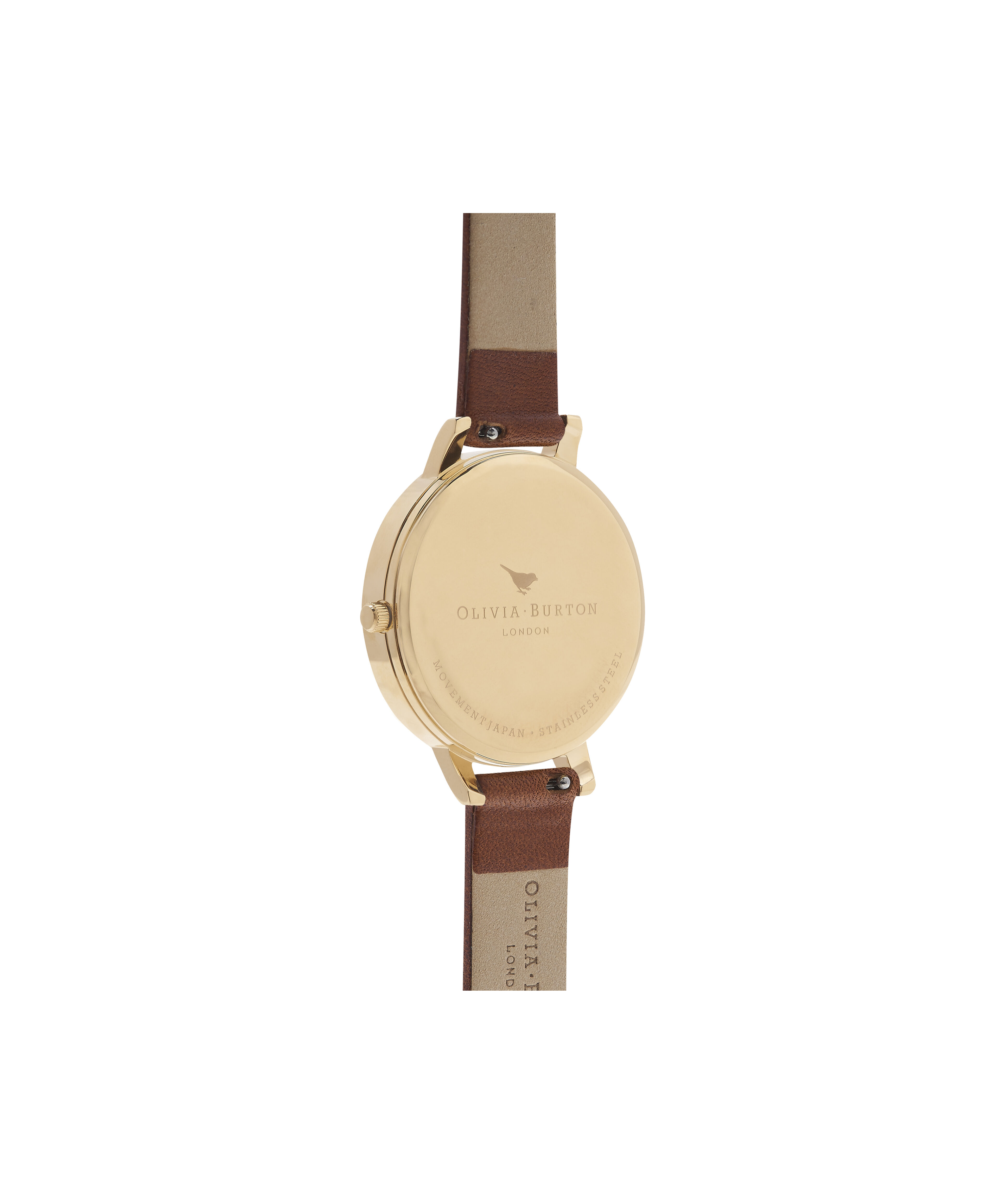 Ladies Enchanted Garden Tan Gold Watch Olivia Burton London