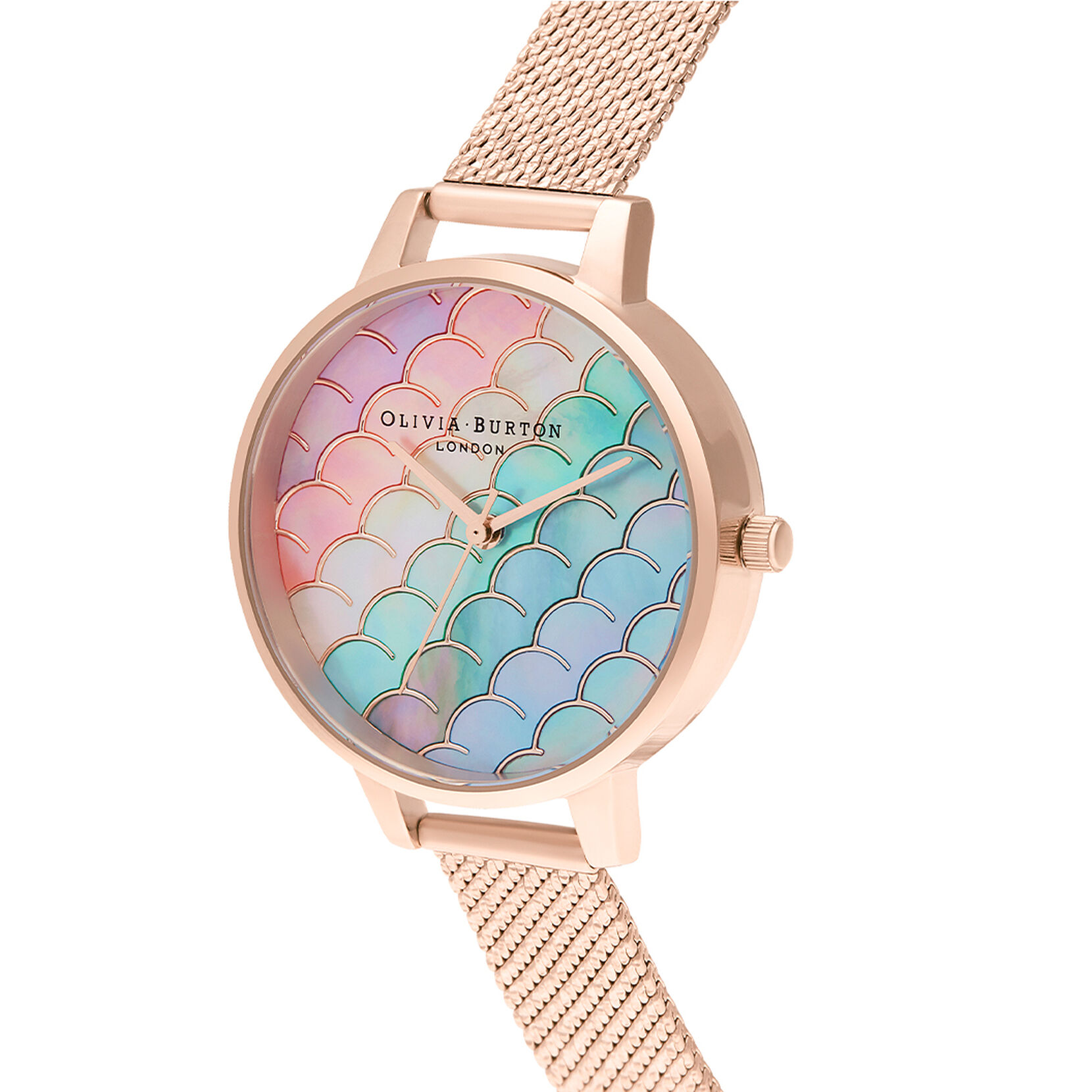 Olivia Burton Women's Under The Sea Gold-Tone Stainless Steel Mesh Bracelet Watch 34mm