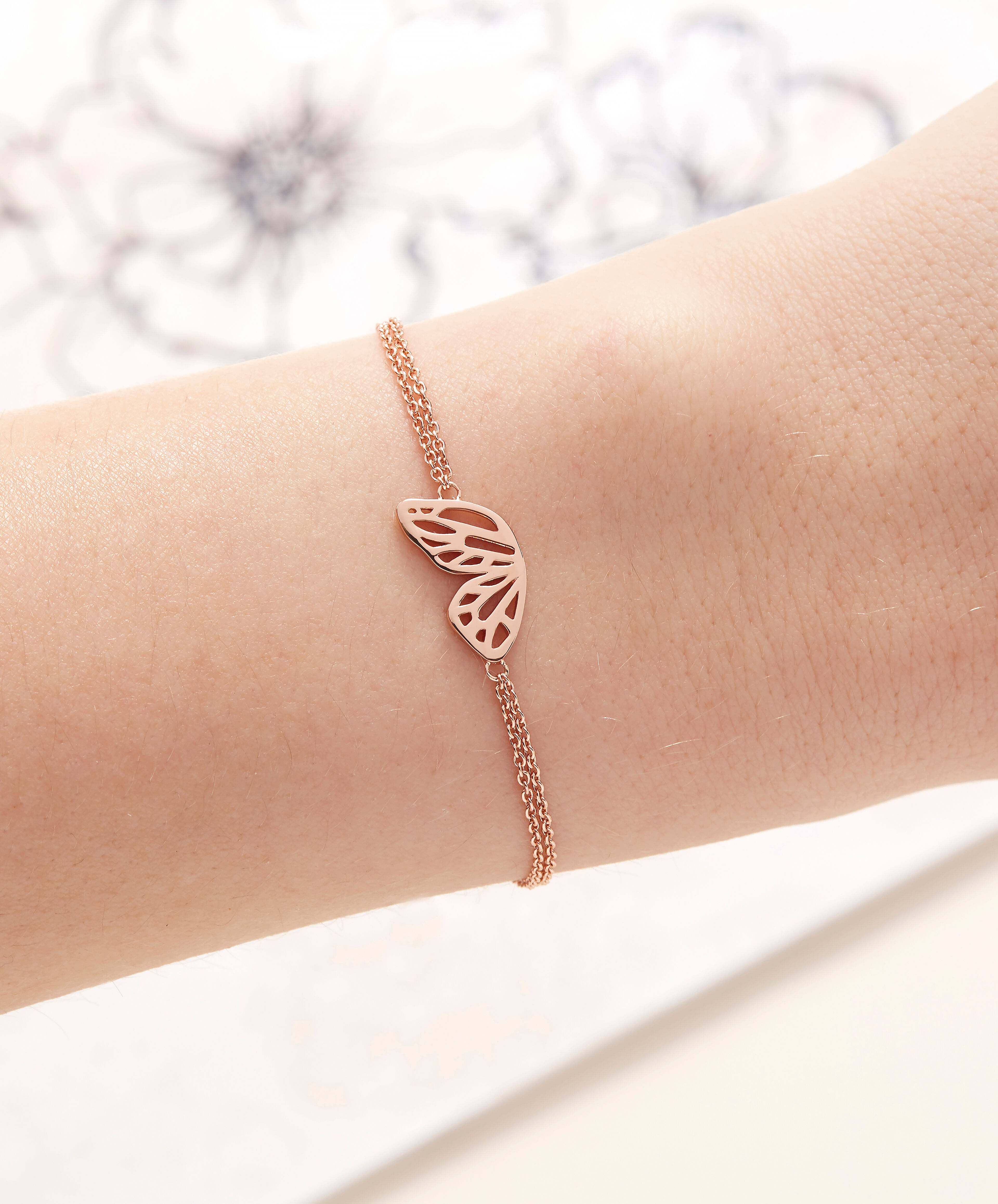 Olivia Burton Movado Company Store Butterfly Wing Chain