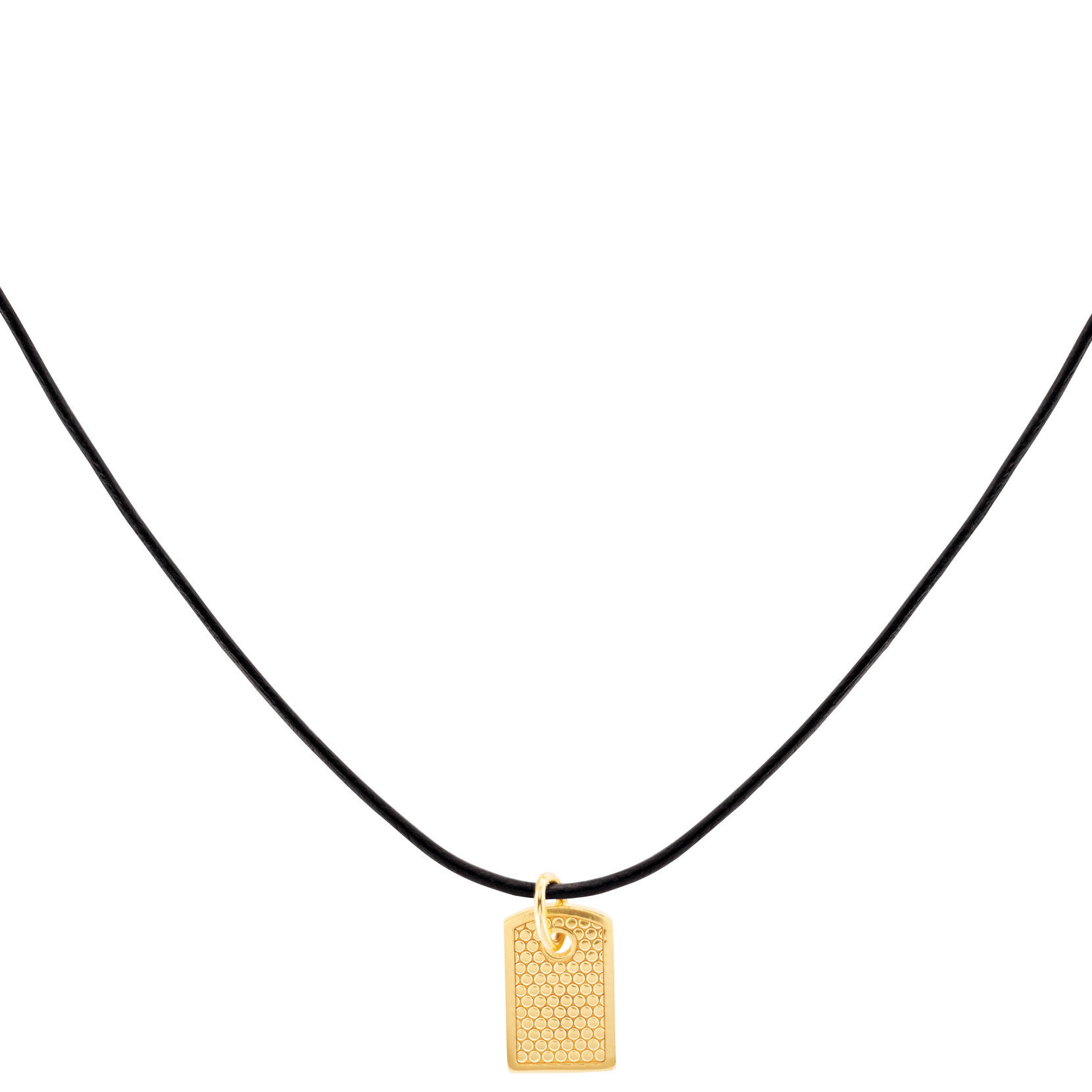 Movado Movado Men s Black Cord Necklace with Gold Pendant