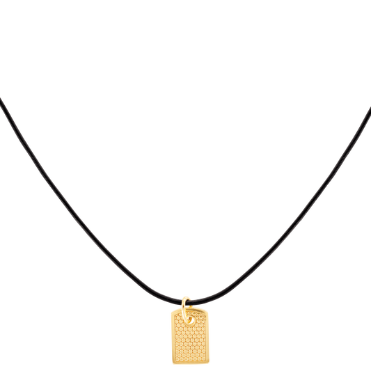 Movado | Movado Men's Black Cord Necklace with Gold Pendant