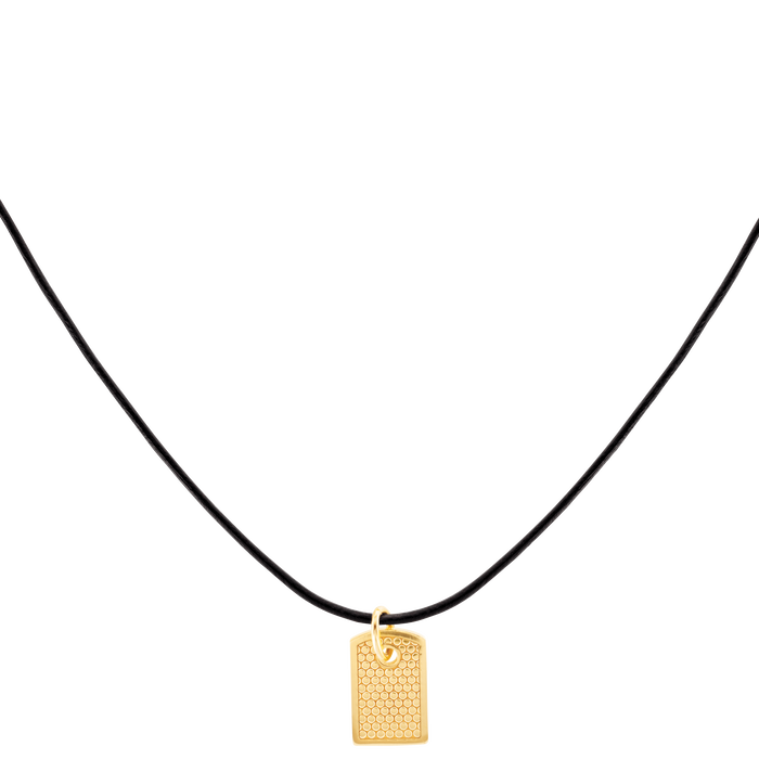 Movado | Movado Men's Black Cord Necklace with Gold Pendant