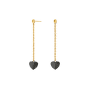Heart Charm Drop Women's Earrings