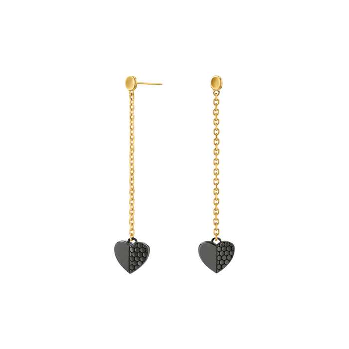 Heart Charm Drop Women's Earrings
