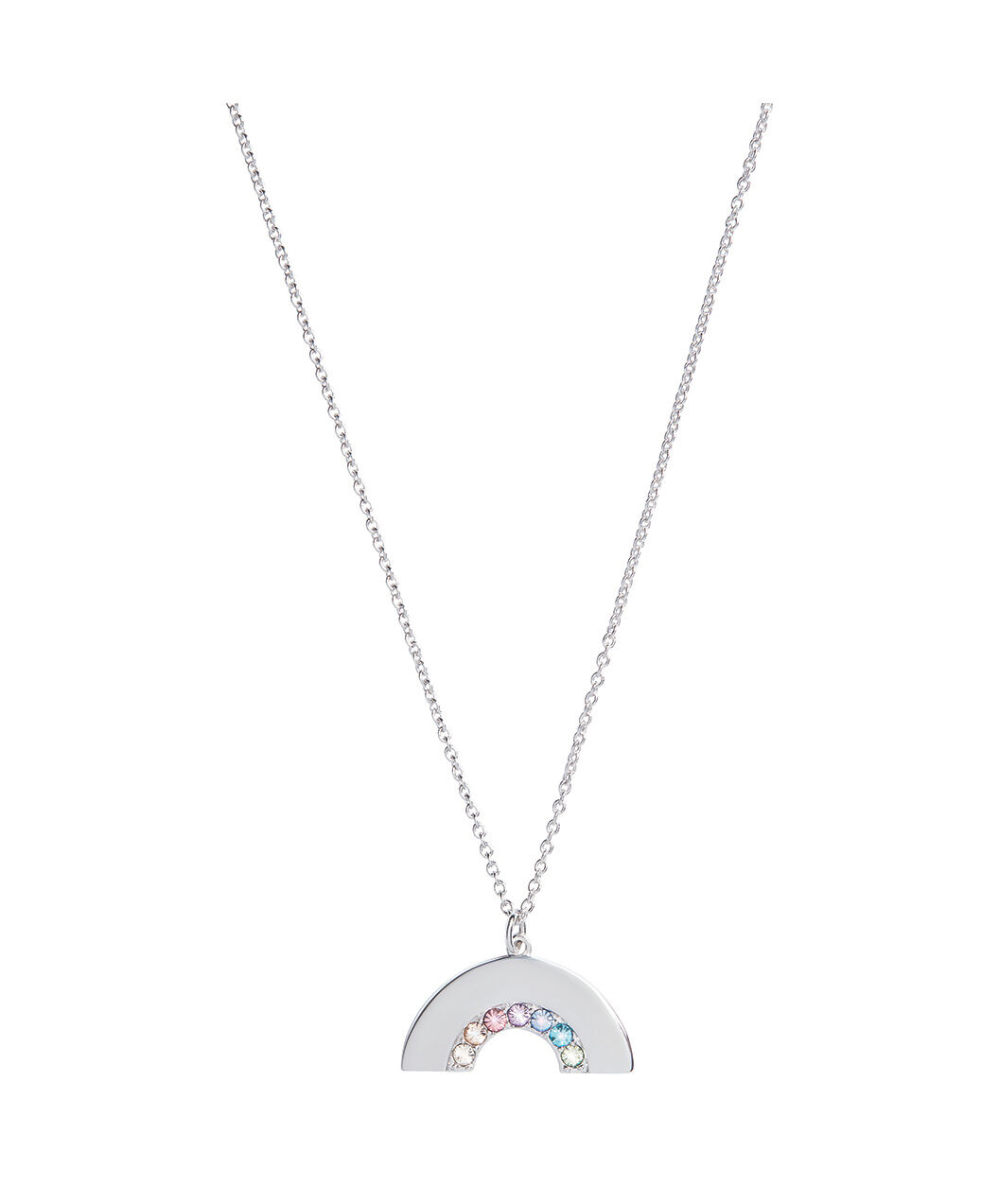 Rainbow Silver Rainbow Necklace Olivia Burton London