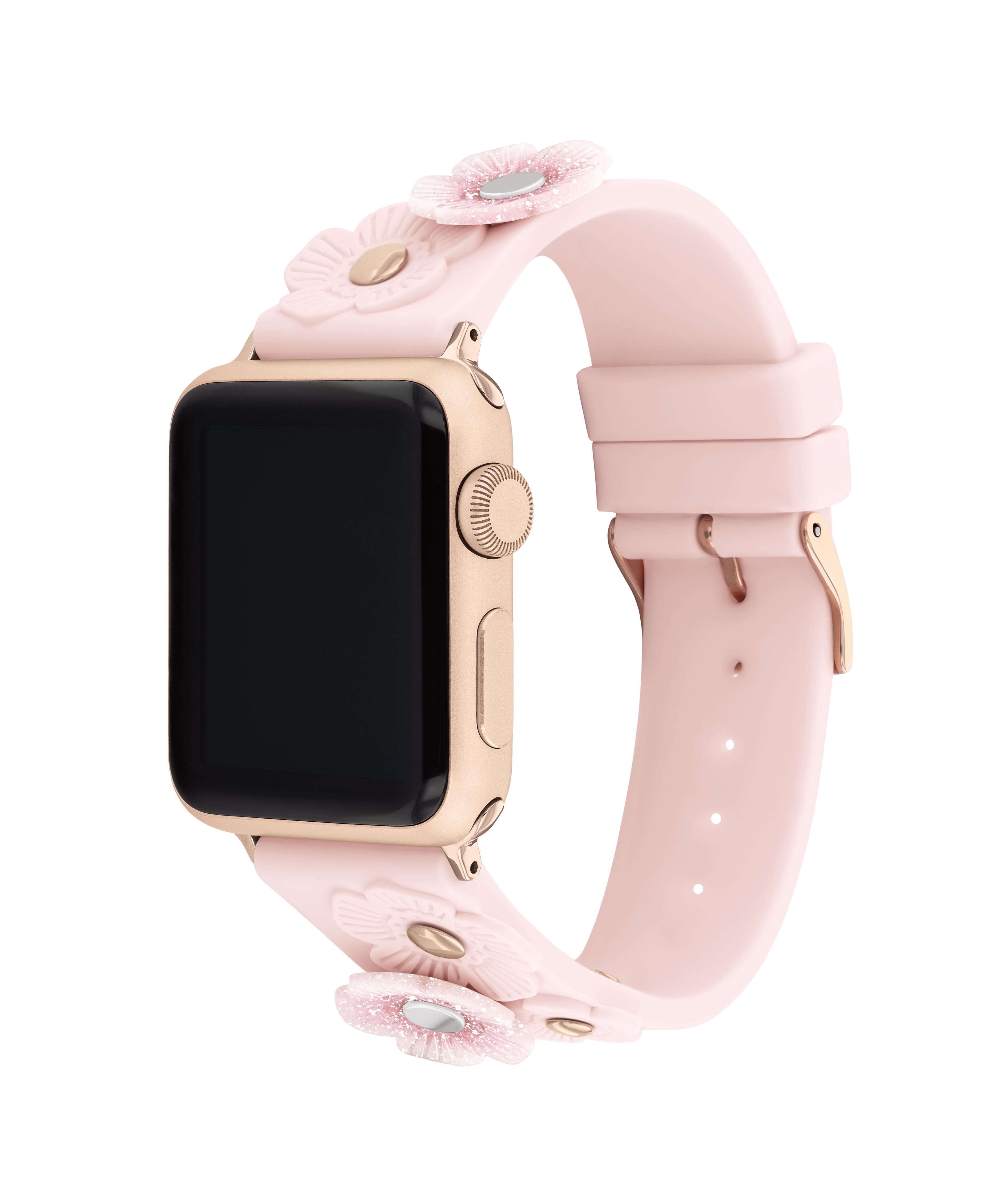 Coach apple watch band flowers cheap