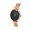  Queen Bee Black Mother of Pearl Rose Gold Mesh 
