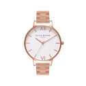 Olivia Burton White Dial Bracelet Rose Gold Women's Watch, 38mm