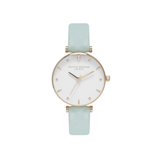 Queen Bee Mint Green & Gold Watch