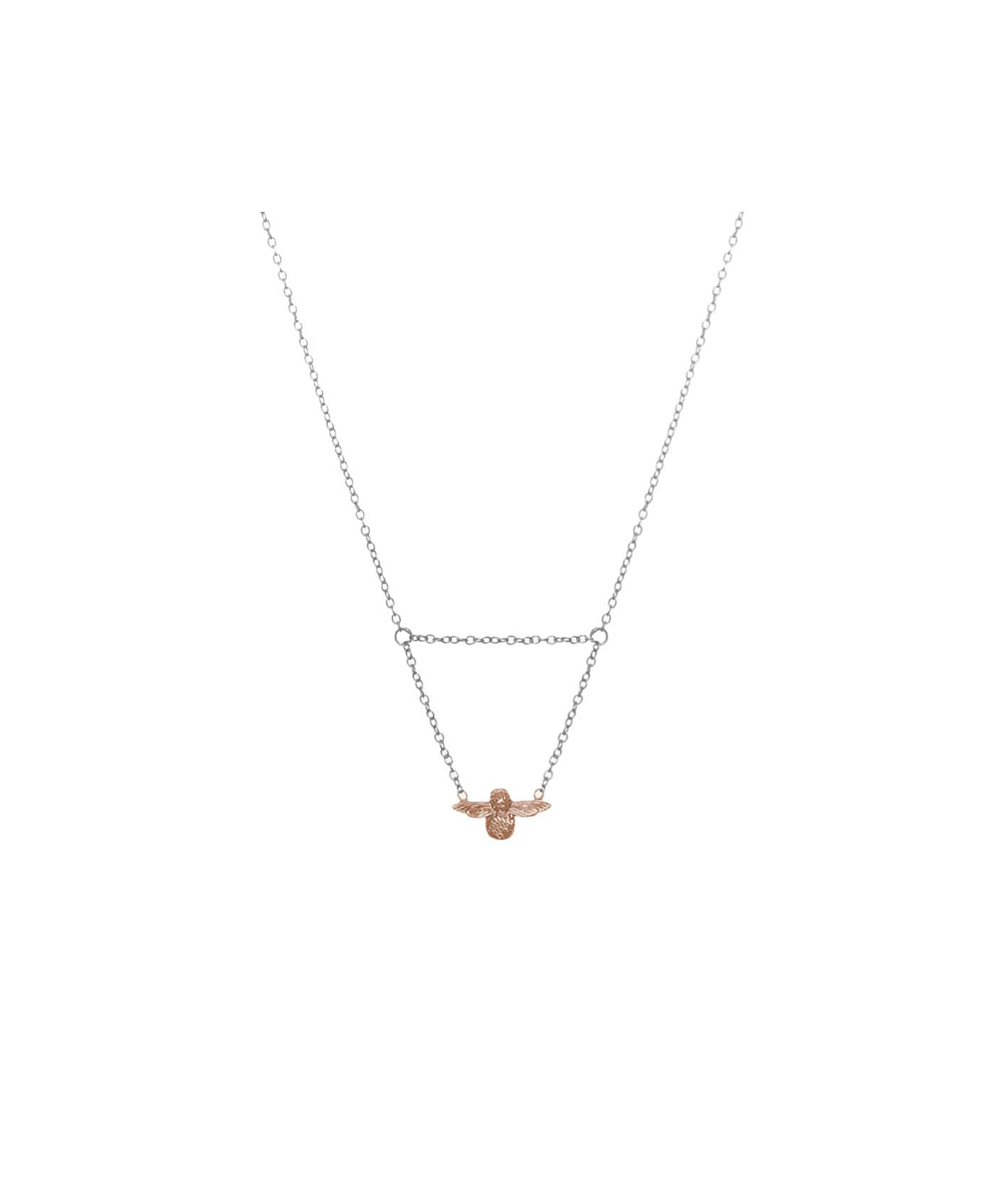Olivia burton bee cheap necklace rose gold