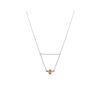 Olivia Burton 3D Bee Drop Necklace Silver & Rose Gold