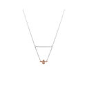 Olivia Burton 3D Bee Drop Necklace Silver & Rose Gold