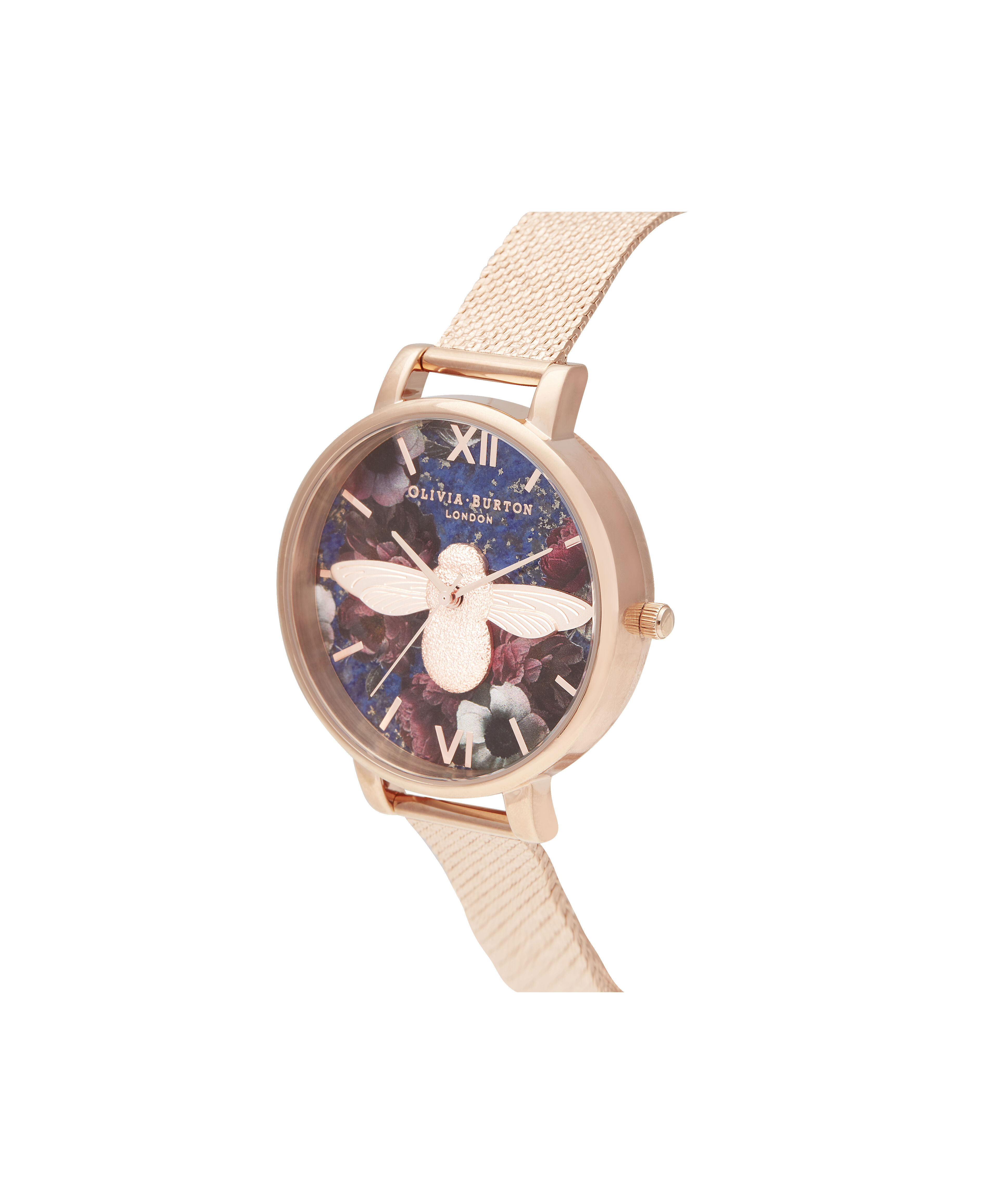 Olivia burton semi 2025 precious rose gold mesh