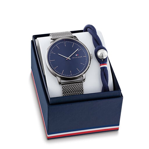 Tommy Hilfiger Men's Watch & Bracelet Gift Set, 43MM