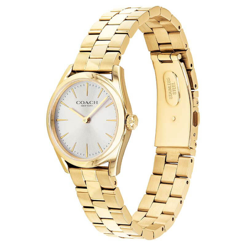 Coach gold watch ladies online