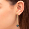 Heart Charm Drop Women's Earrings