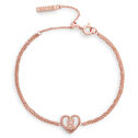 'S' Heart Initial Chain Women's Bracelet