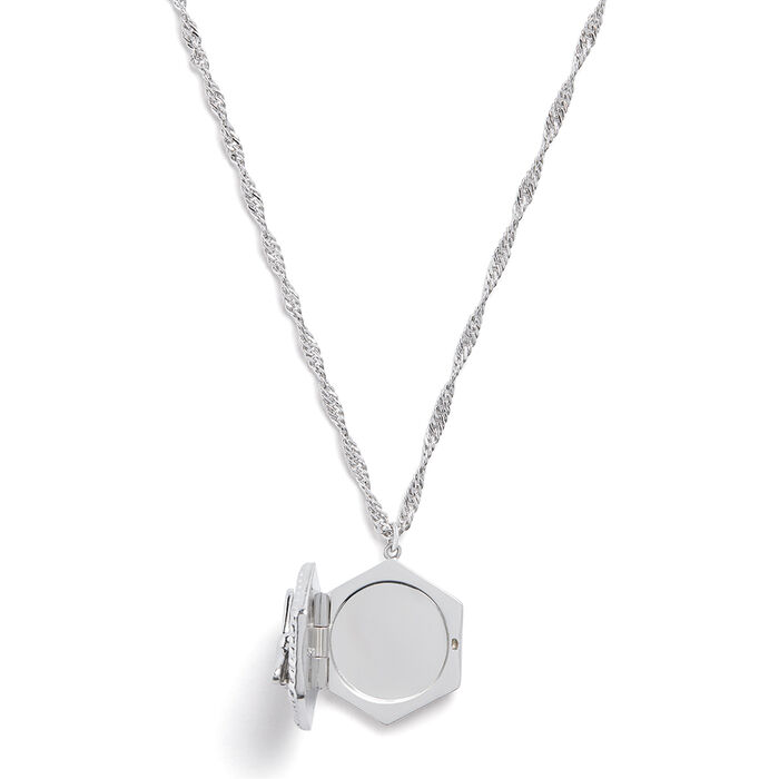 Lucky Bee Silver Locket Necklace