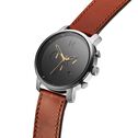 MVMT Chrono Silver Natural Tan  Men's Watch, 45mm