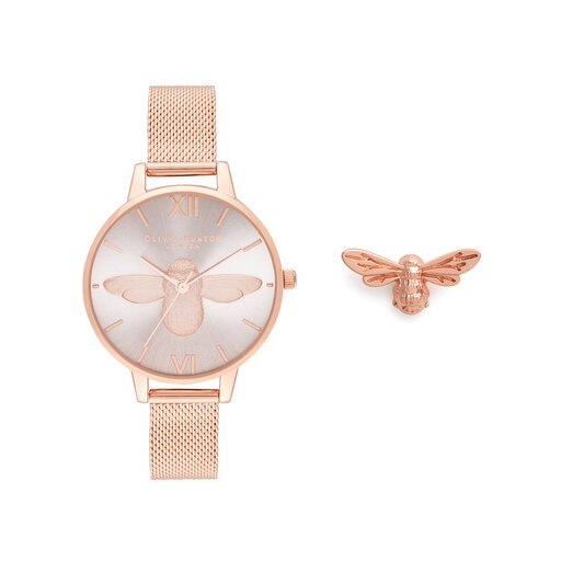 Olivia Burton Women's Watch & Bracelet Gift Set, 34MM