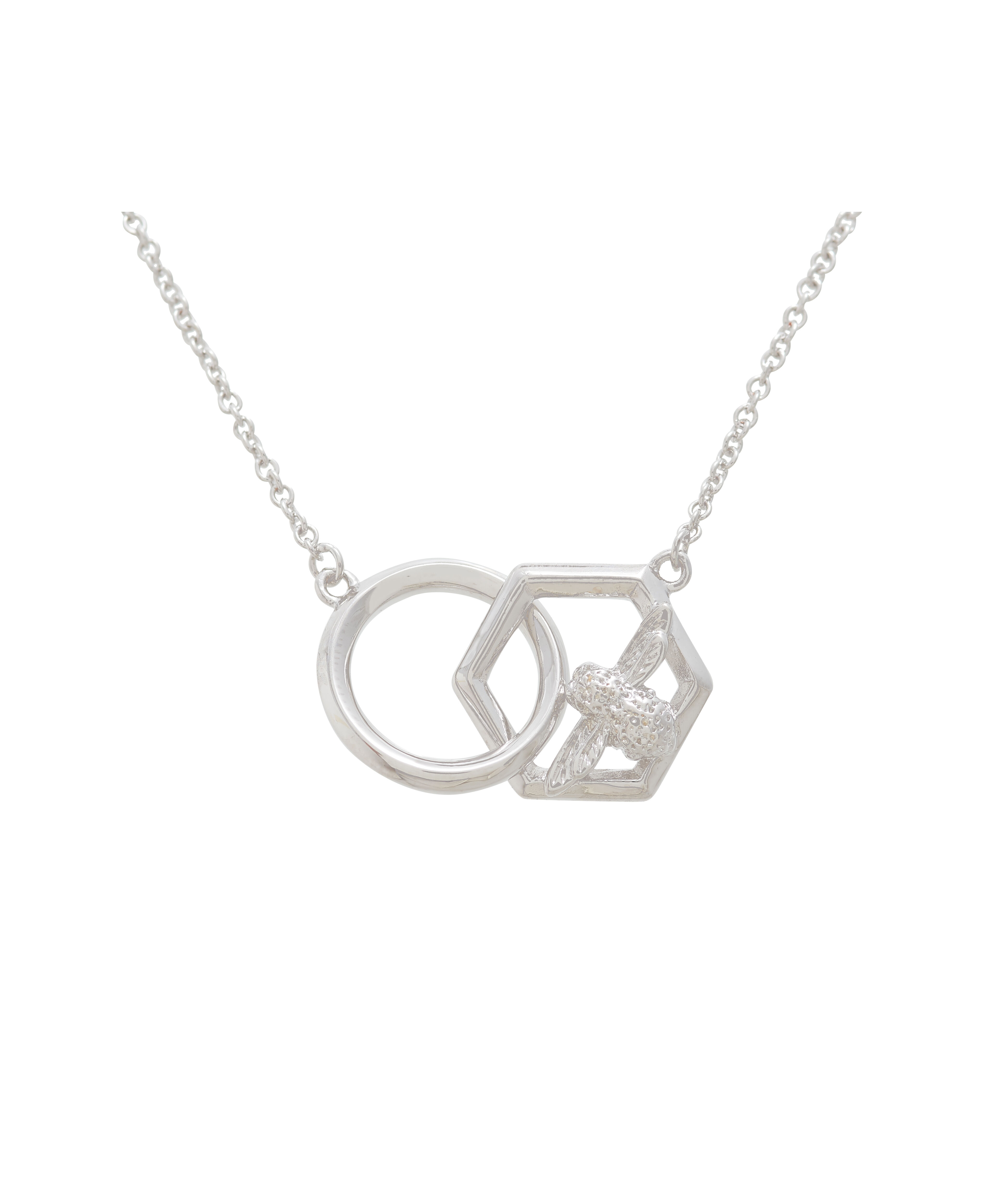 Olivia burton 2025 honeycomb bee necklace