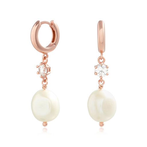 Pearl Hoop Women's Earrings
