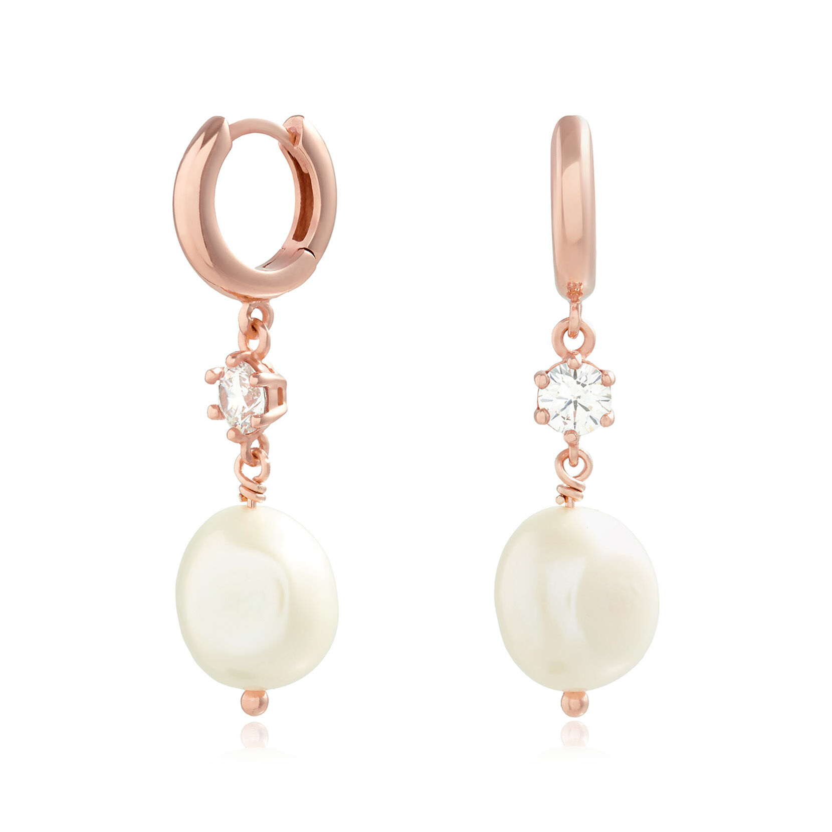 Pearl Hoop Women's Earrings