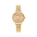 Bejewelled Lace Gold Watch