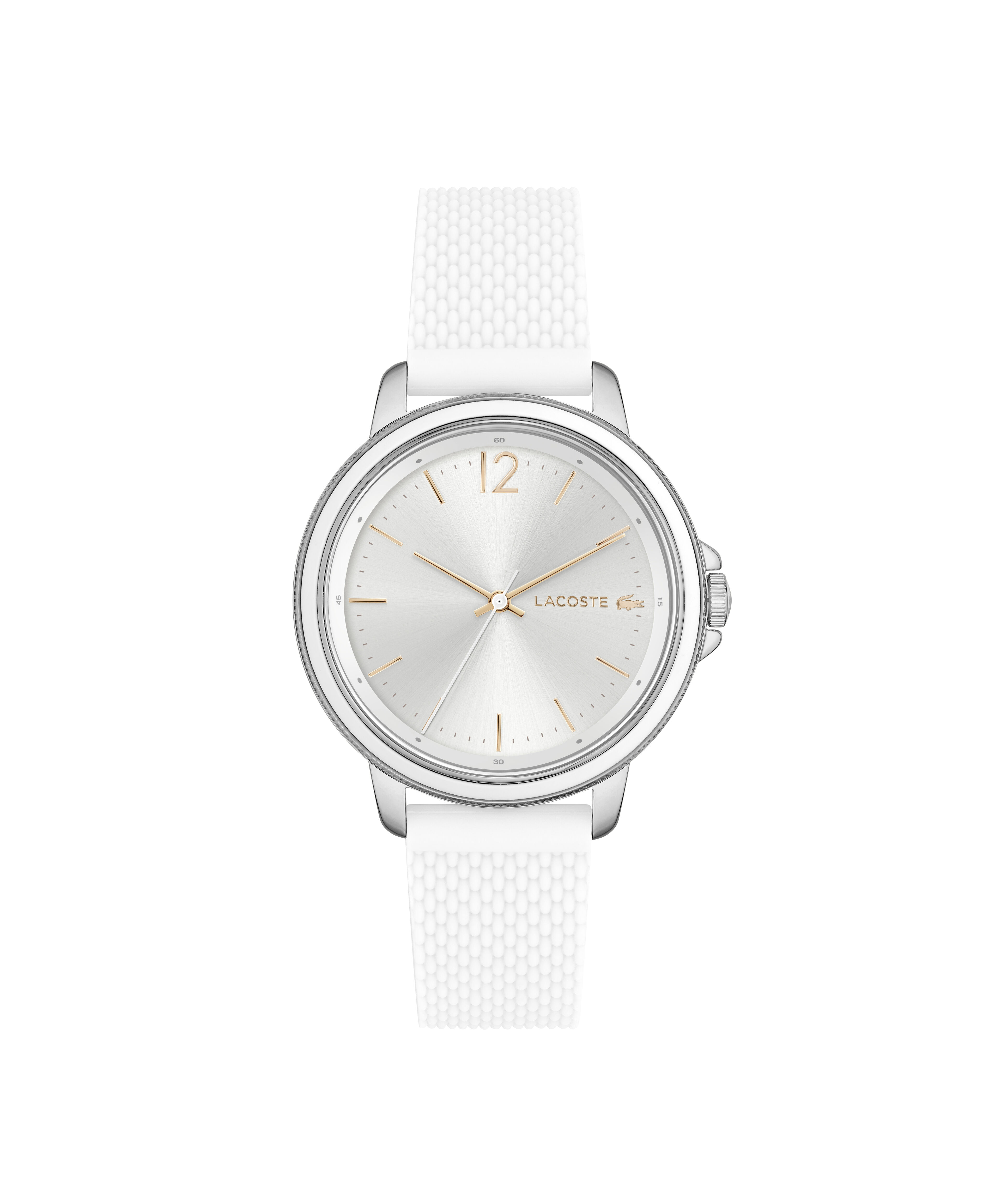 White lacoste watch women's discount