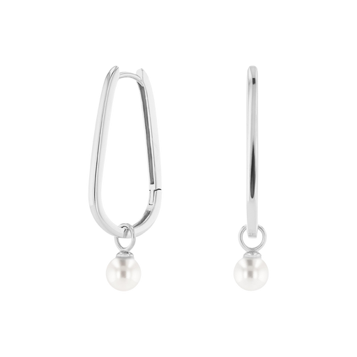 Movado Pearl Teardrop Hoop Earring