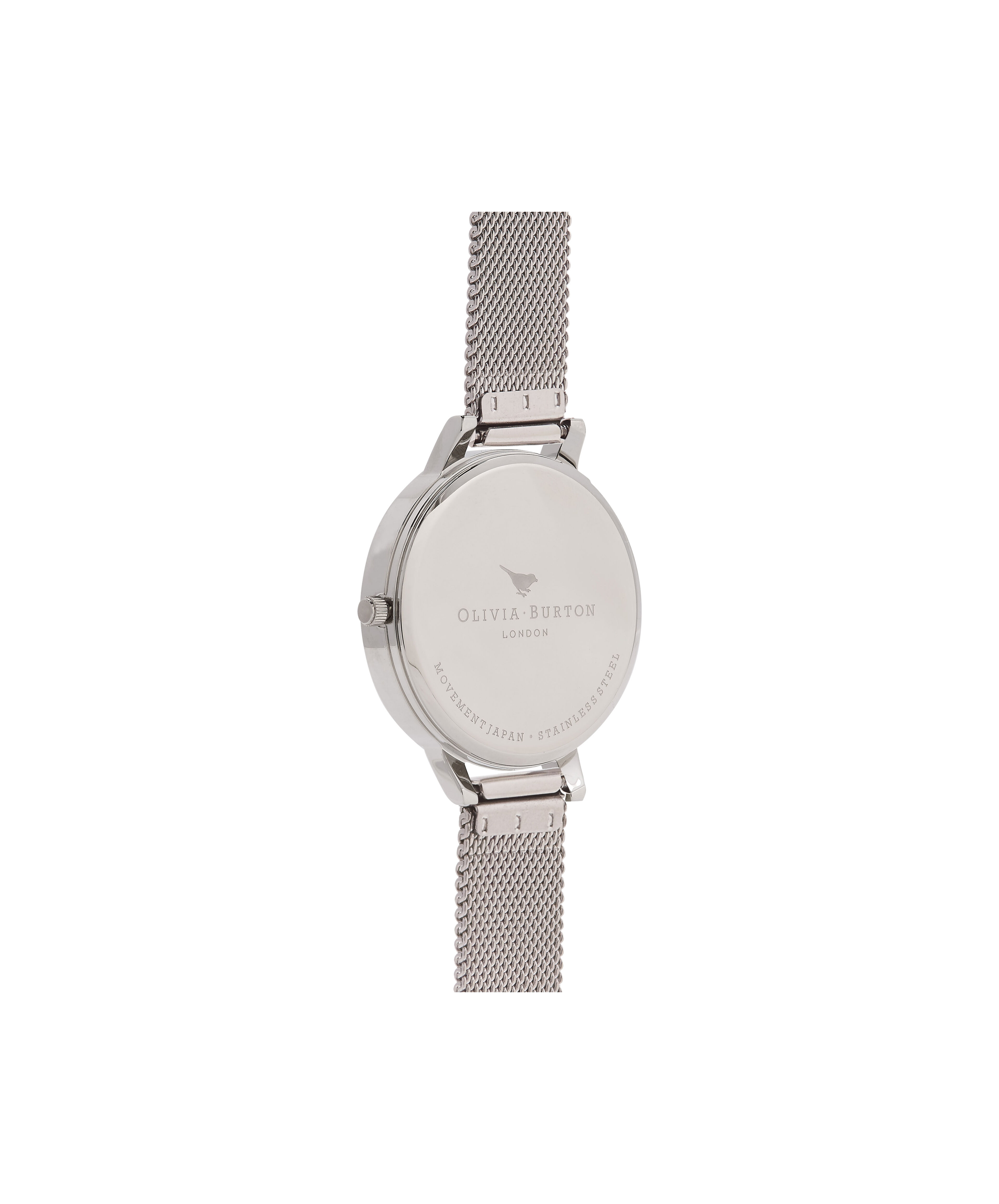 Olivia Burton Movado Company Store Marble Floral Mesh Rose Gold Silver