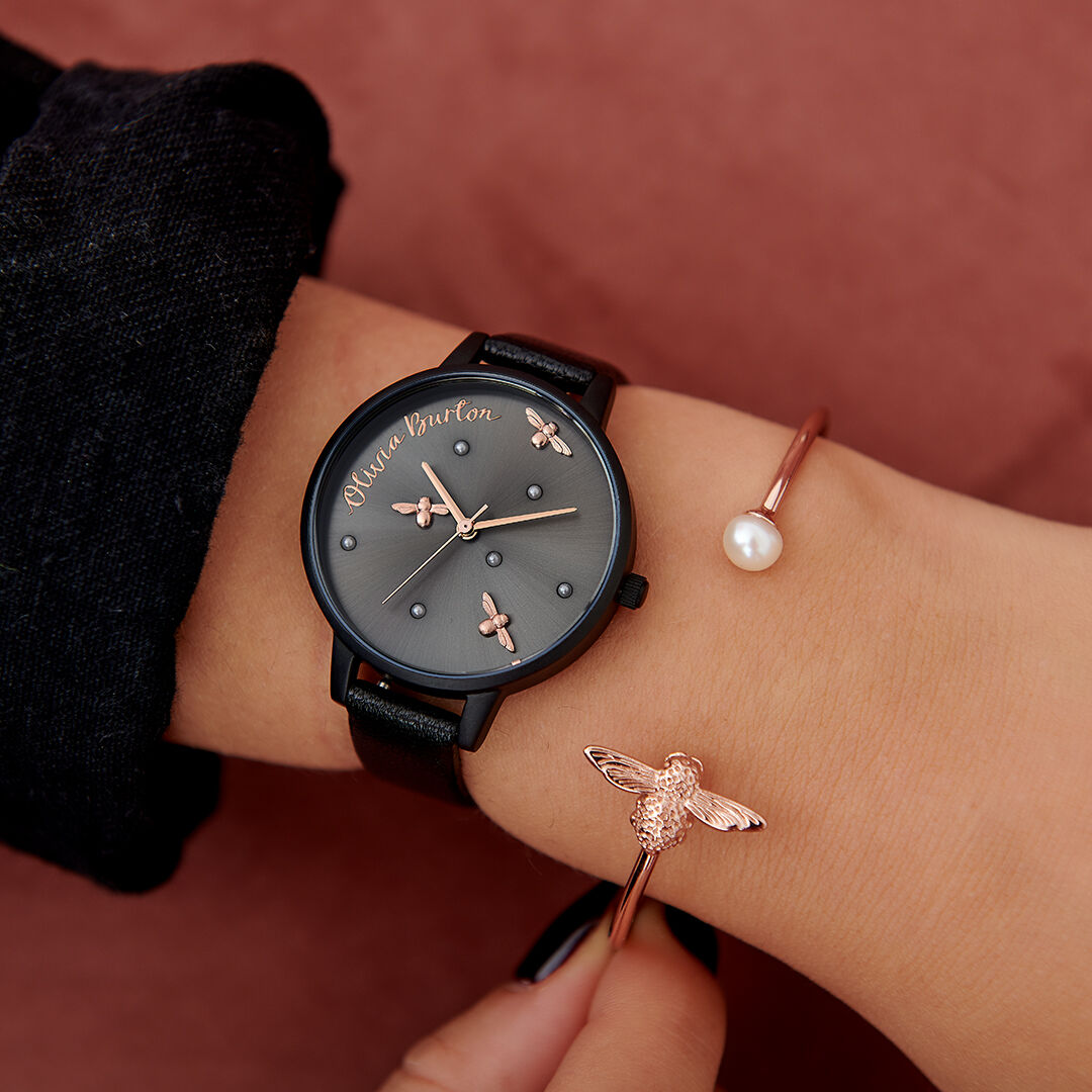 Olivia burton leather strap clearance