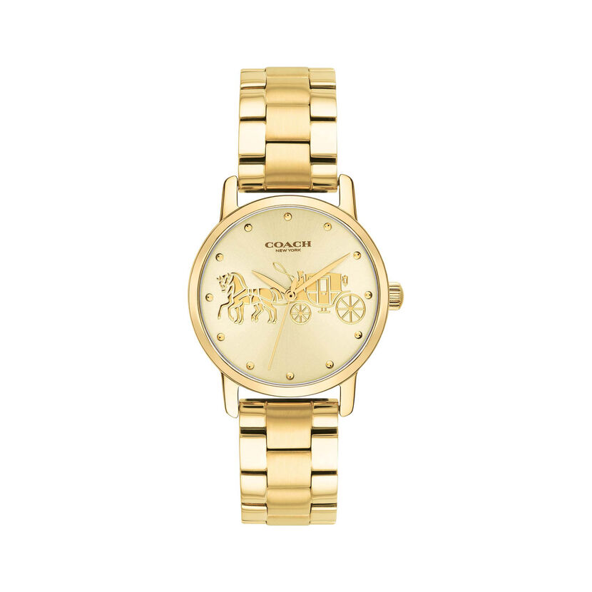 Coach Ladies Grand Gold Plated Watch