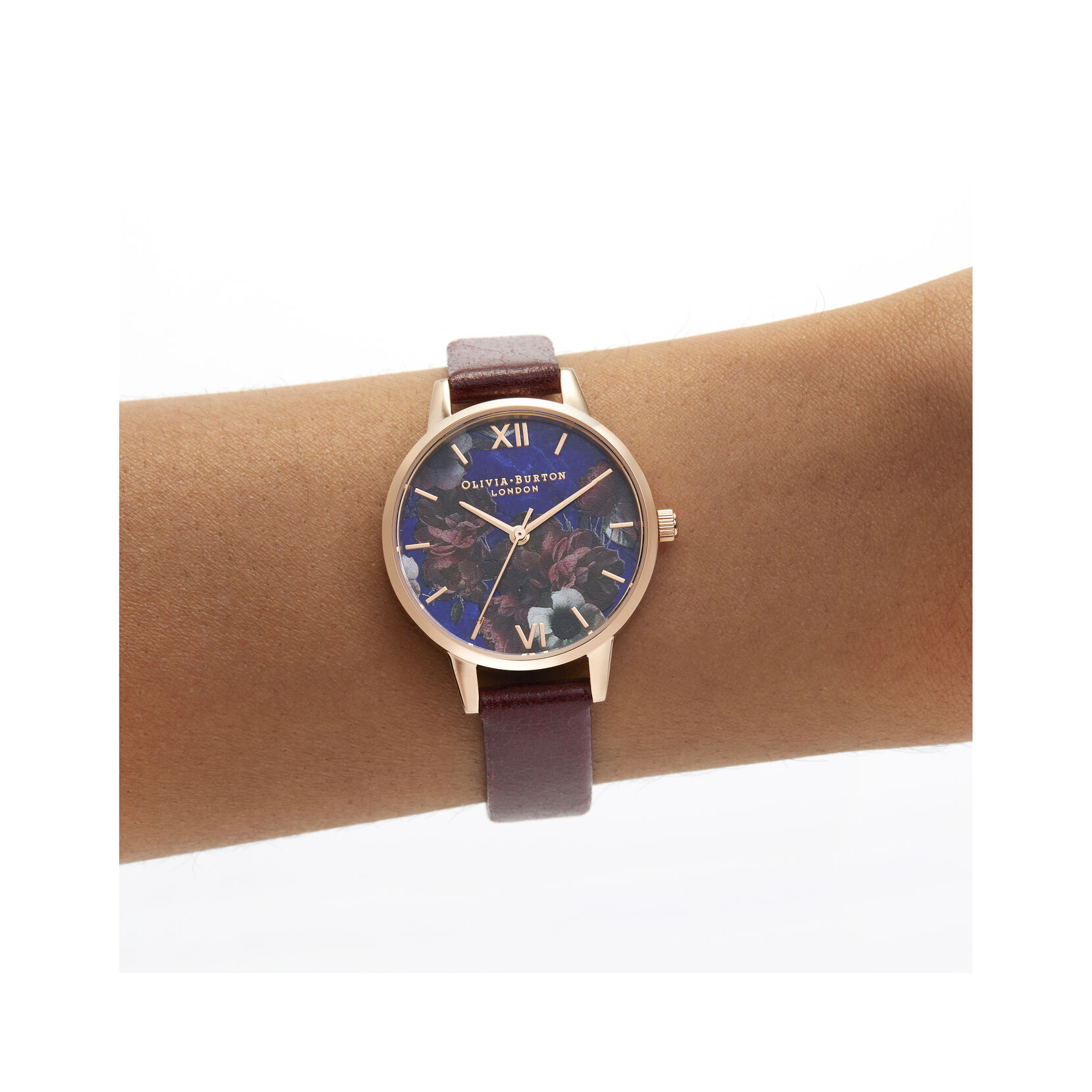 Lapis Lazuli and Burgundy Women's Watch, 30mm