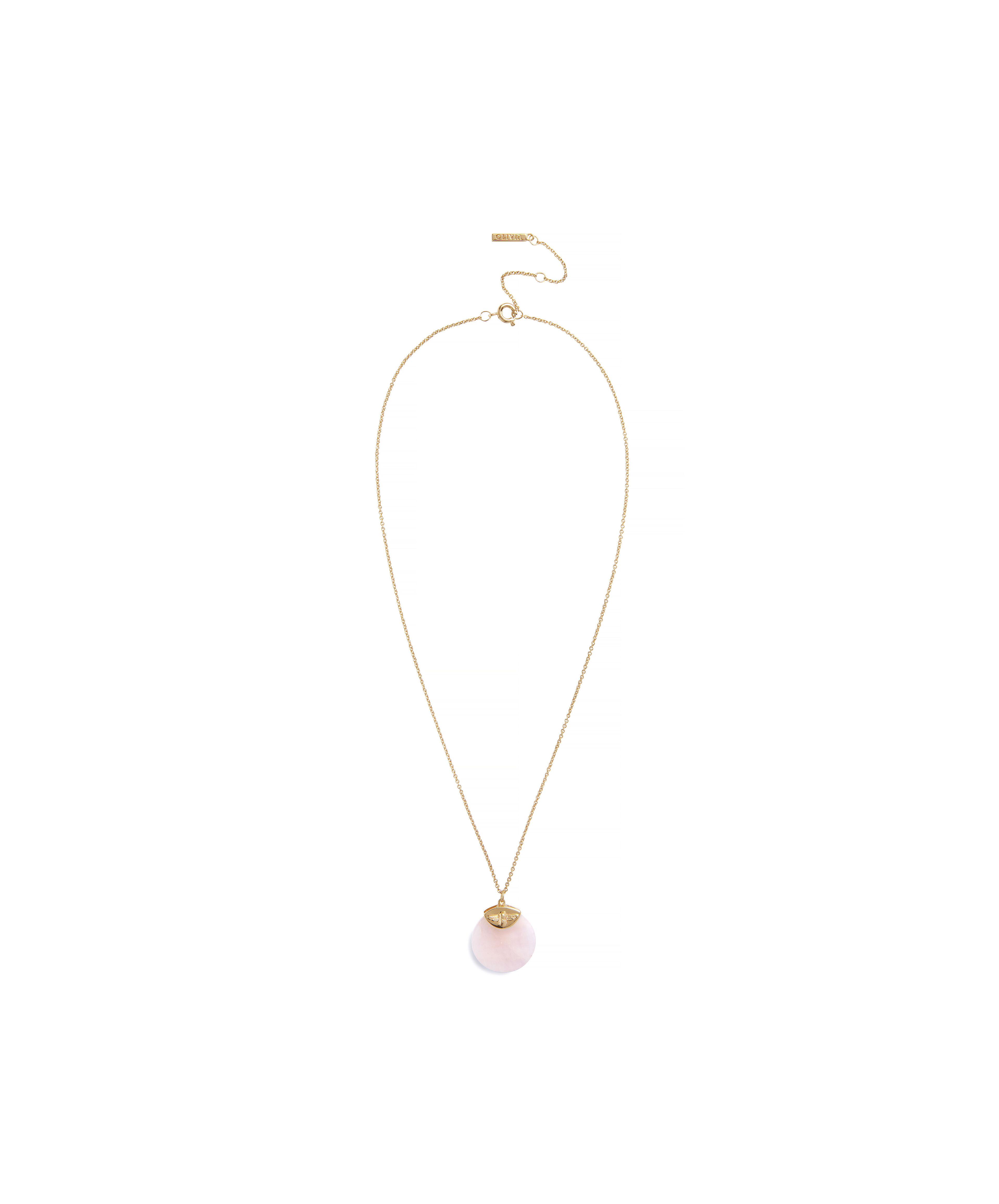 Olivia burton shop rose quartz necklace